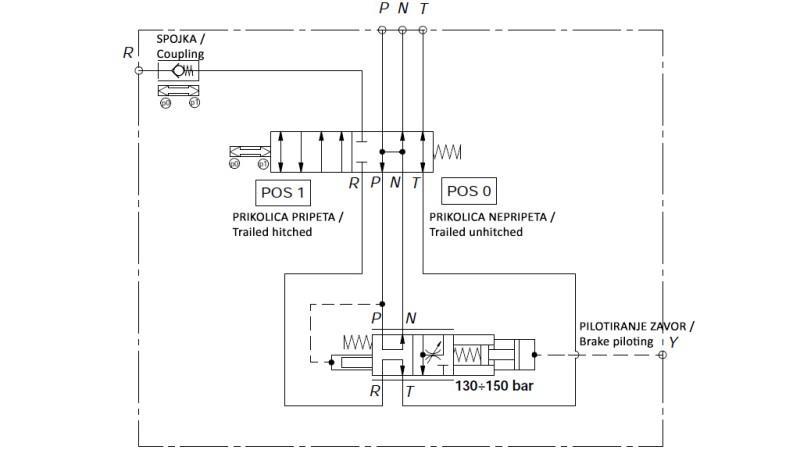 HYDRAULIC PROPORTIONAL TRACTOR BRAKE VALVE - OIL SYSTEM