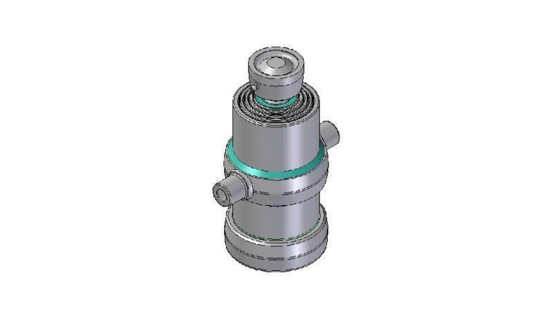 4071S - TELESCOPISCHE CYLINDER STANDAARD/BAL 4 FASES SLAAG 970 DIAMETER 170
