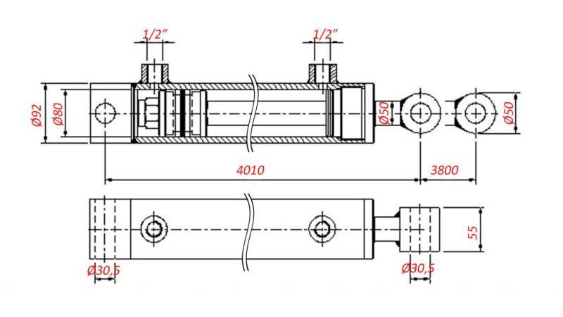 HIDRAULIKUS MUNKAHNEGER AUTÓ VONTATÓHOZ - HOLE 80/50-3800