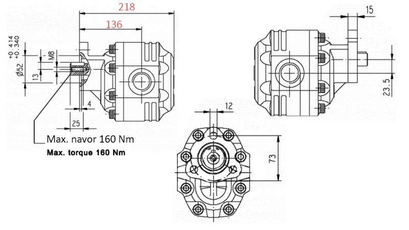 HIDRAULIKUS SZIVATTYÚ 110 CC BAL ÖNTÖTTVASAS ITALIAN