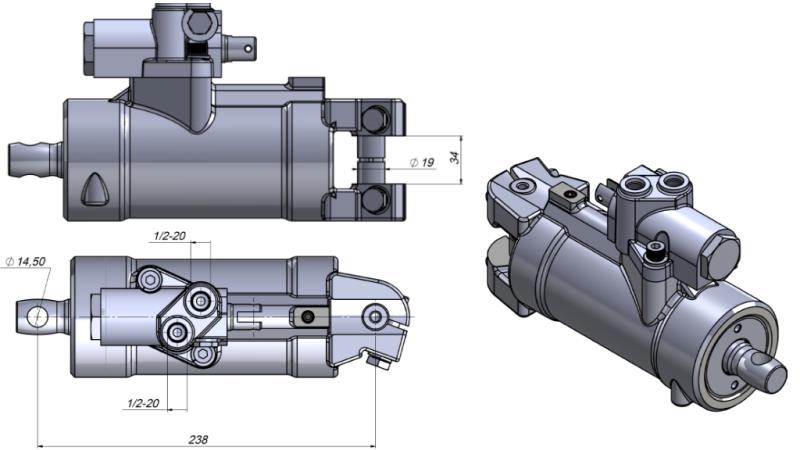 HIDRODINAMISKAIS STŪRES CILINDRS MASSEY FERGUSON
