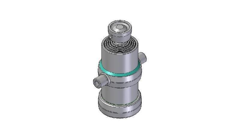 5000S -CYLINDER TELESCOPICZNY STANDARDOWY/KULOWY 5 ETAPÓW SKOK 1295 ŚREDNICA 170