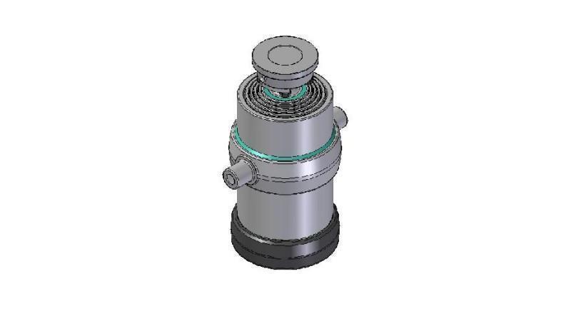 5033S -TELESCOPISK CYLINDER STANDARD/BOLL 5 STEG SLAG 1800 DIAMETER 215