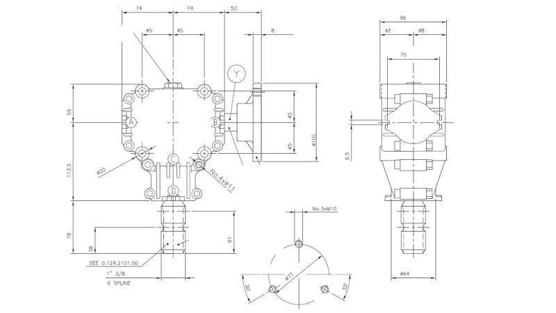 ANGULAR REDUCTOR FOR CIRCULAR SAW - LEFT