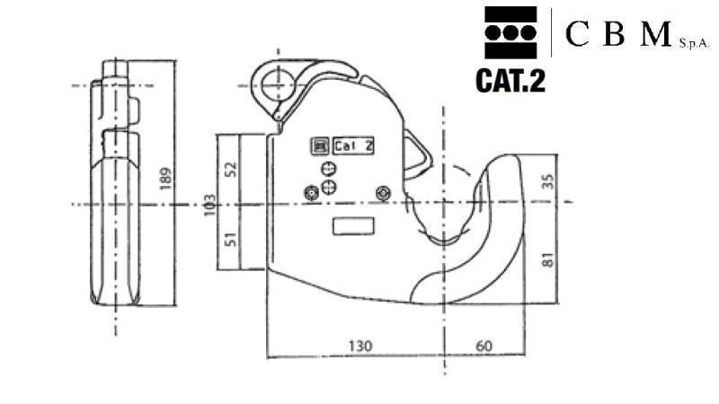 HÁK SPODNÉHO RAMENA PRE TRAKTOR KAT.2 CBM