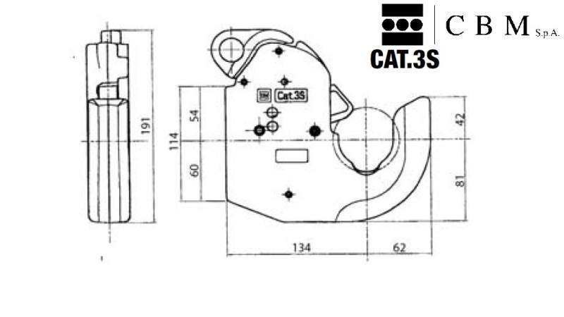 HÁK SPODNÉHO RAMENA PRE TRAKTOR KAT.3S CBM