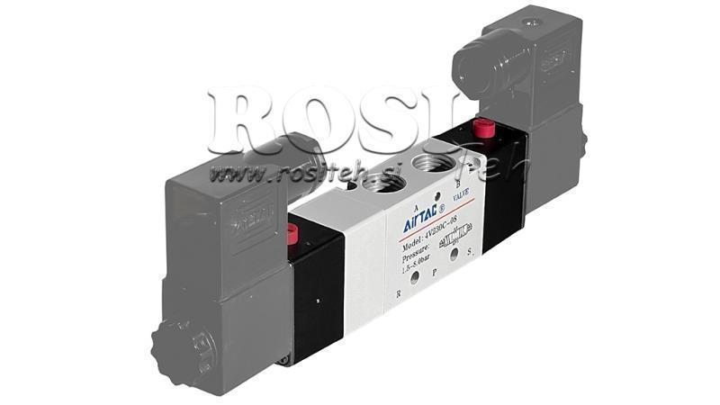 VALVOLA PNEUMATICA ELETTRICA 5/2 BISTABILE 1/8 PRT-0552-BCC