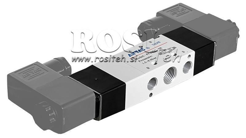 VALVOLA PNEUMATICA ELETTRICA 5/2 BISTABILE 1/8 PRT-0552-BCC