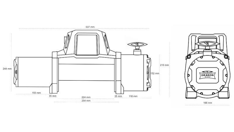 Wciągarka elektryczna 12 V DWM 12000 HD - 5443 kg
