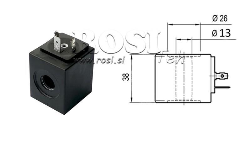 EL. MÁGNESES TEKERCS 24V DC - fi 13mm-38mm IP65