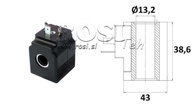 ELEKTRO MÁGNESES TEKERECS 230V AC - SAE08 - fi 13,2mm-38,6mm 22W IP65