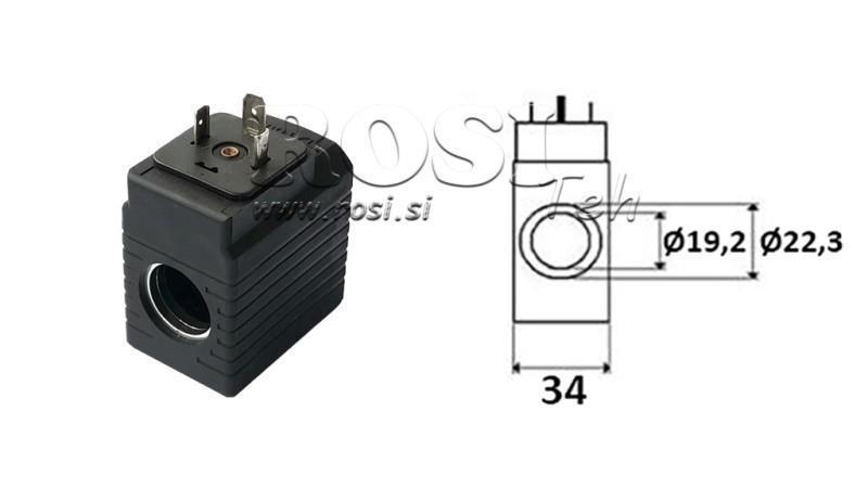 EL. MÁGNESES TEKERCS 12V DC - YE45 - fi 19,2mm-50mm 30W IP65