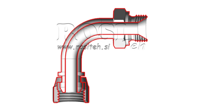 HIDRAULIKUS 90° KÖNYÖK BELSŐ-BELSŐ M22x1,5
