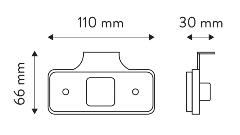 LED HELYZETJELZŐ LÁMPA PIROS 12V