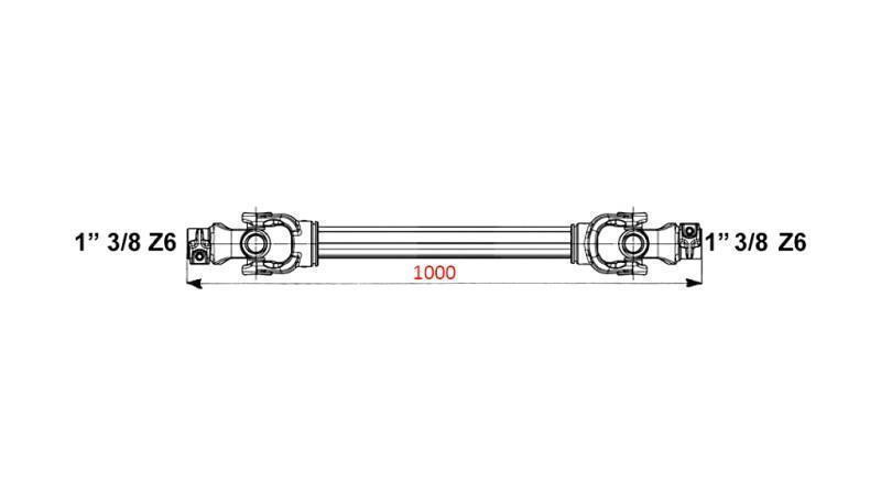 ALBERO CARDANICO OMOLOGATO profi line KAT.8 lunghezza 1000mm