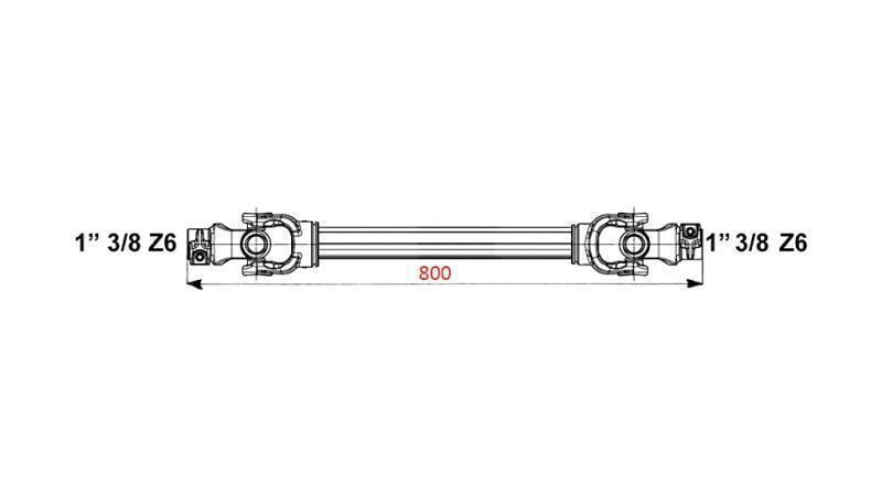 CE HOMOLOGE CARDANAS PROFILINE CAT.4 lengte 800m