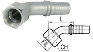 HYDRAULIC-FITTING-DKJ-JIC74°-FEMALE-ELBOW-45°