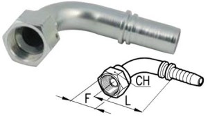 HYDRAULIC-FITTING-JIC74°-FEMALE-ELBOW-90°