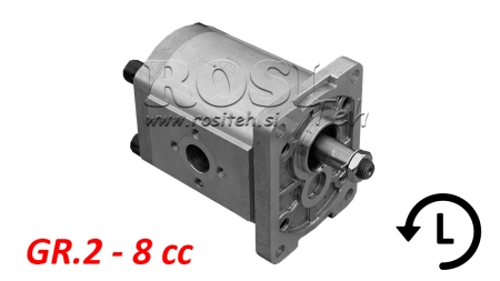 BOMBA HIDRÁULICA GR.2 8 CC IZQUIERDA - FLANGES