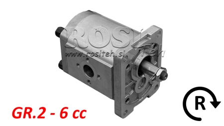 HYDRAULINEN PUMPPU GR.2 6 CC OIKEA - FLANGE