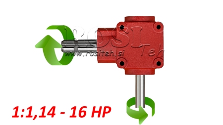 ÚHELNÝ PŘEVOD L-155J 1: 1.14 (16HP-12KW)