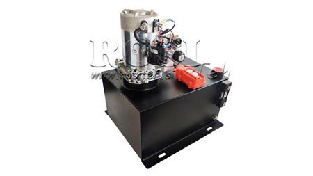 MINI HIDRAULINIS AGREGATAS 12V DC - 1.6kW = 2.1cc - 25 lit - dvipusis surinkimas (metalinis)