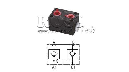DVOJNI NEPOVRATNI ZA YEAT-SESTAVLJIV VENTIL (AinB)