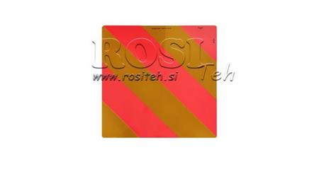 ALU WARNUNGSSCHILD FÜR FAHRZEUGE UND ANHÄNGER dim.423x423mm
