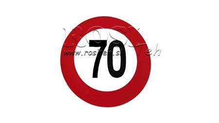 AUTOCOLLANT DE LIMITE DE VITESSE 70km/h