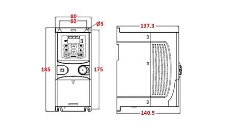 DAŽNIO KEITIKLIS-INVERTERIS 3Fazė 1.5kW GD20-1R5G-4-EU