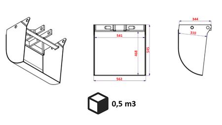 BUCKET FOR SCATTERED LOAD (WITHOUT CYLINDER)