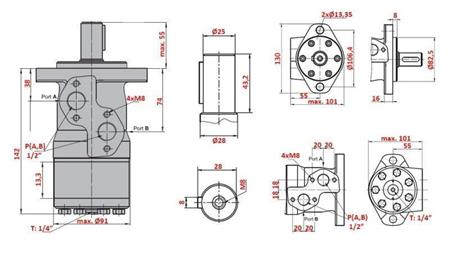 HYDRAULISCHE MOTOR MP 100