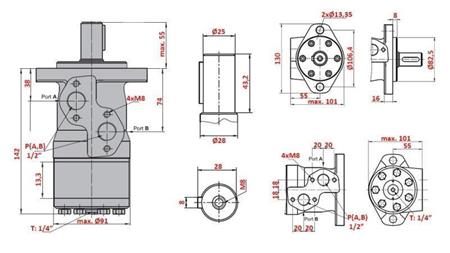 HYDRAULIC MOTOR MP 100