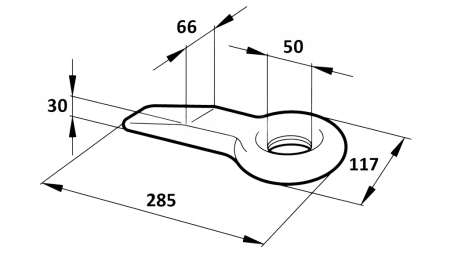 ФИКСИРАН ТЕГЛИЧ FI50 66X30 L285 - 14000KG/2000KG