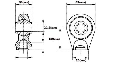 BALL-JOINT - CIRCLE Dia. 22,2/26