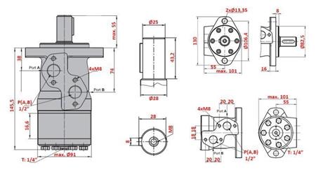 HIDRAULIKUS MOTOR MP 125