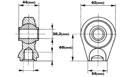 BALL-JOINT - CIRCLE Dia. 20,2/34