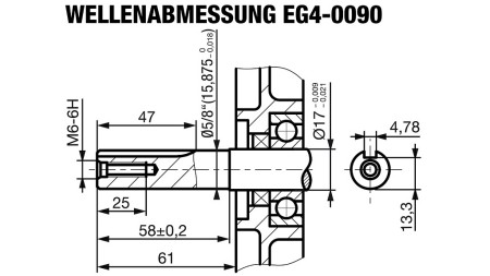 benzinmotor EG4-90cc-1.79kW-2.43LE-3,600 RPM-H-KW15.9(5/8")x61-kézi indítás
