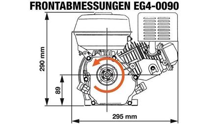 benzinmotor EG4-90cc-1.79kW-2.43LE-3,600 RPM-H-KW15.9(5/8")x61-kézi indítás