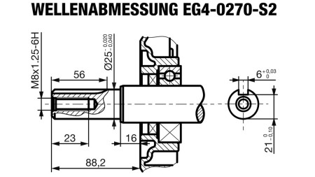 benzinmotor EG4-270cc-6.56kW-8.92HP-3,600 RPM-H-KW25x88.2-kézi indítás