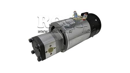 ASSEMBLEA POMPA IDRAULICA GR.2 - 10cc MOTORE ELETTRICO 24V - 4.5kW