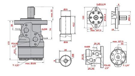 MOTOR HIDRÁULICO MR 250