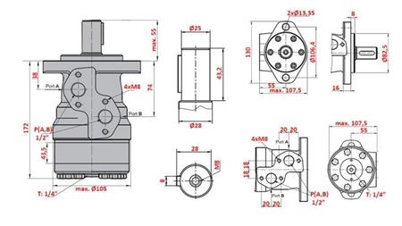 HIDRAULIKUS MOTOR MR 250