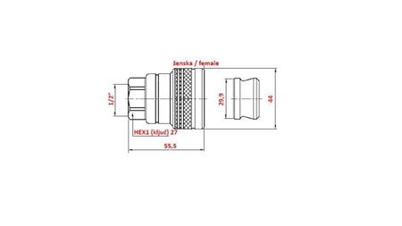 QUICK COUPLER FOR BRAKES - FEMALE 1/2