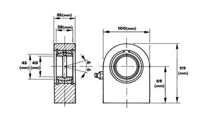 cuscinetto piatto saldato con lubrificazione fi 40/100