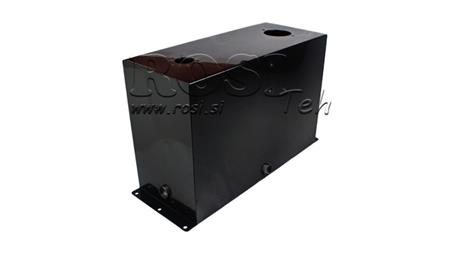 METAL OIL TANK 45 LITER CUBE 400x255x600mm PREPARATION FOR SUCTION FILTER