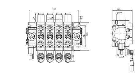 HYDRAULIKVENTIL 4xPC70