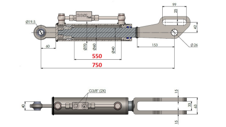 2TON. SEITLICHE HUBSTREBENVERSTELUNG POINT 60/40-200 (550mm-750mm)