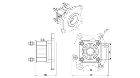 AZIONAMENTO PER LA POMPA IDRAULICA - MERCEDES ATEGO-1  - 6 HOLES