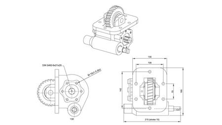 HIDRAULIKUS SZÍVATTYÚ SEGÉDHAJTÁS - ISUZU MSB 5S VACUUM